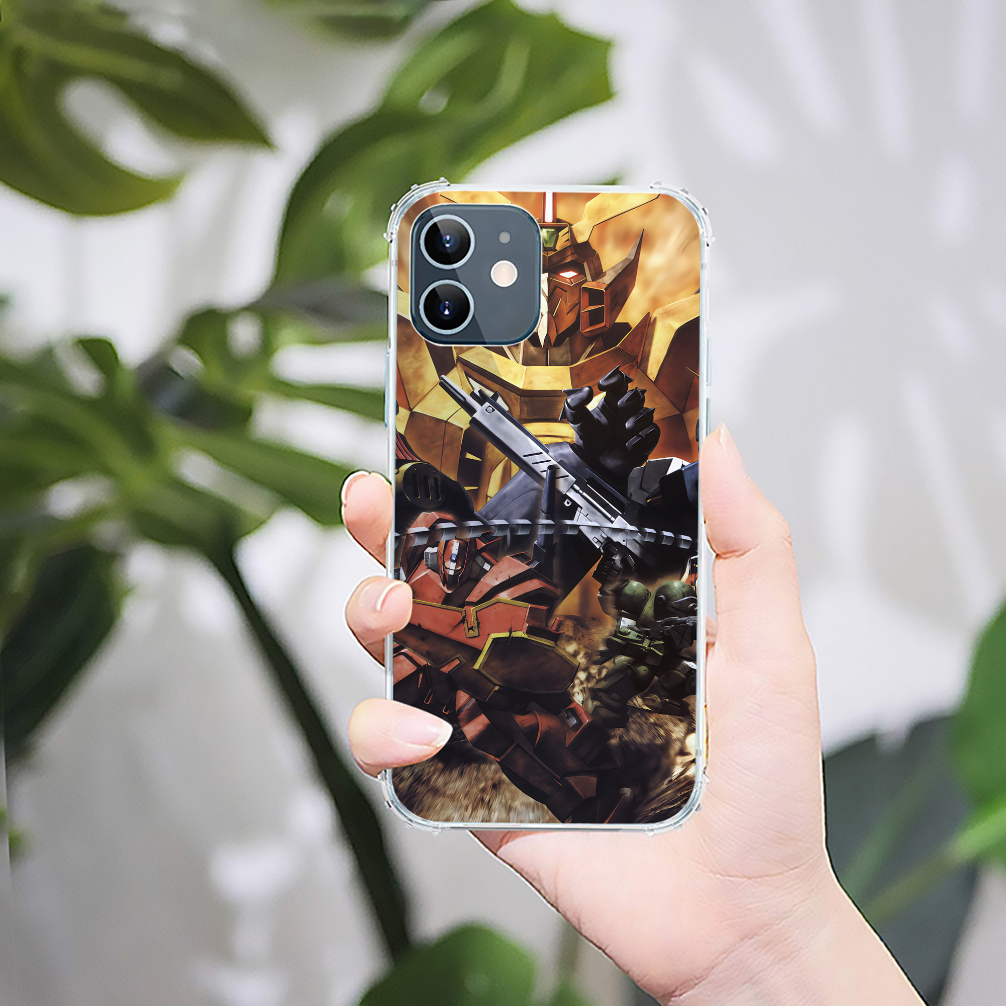 （画像用） 機動戦士ガンダム Mobile Suit Gundam 【iPhone 12シリーズ対応】透明スマホケース（クリアソフトケース）